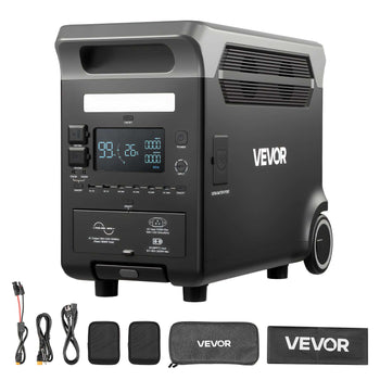Portable Power Station, 3600W 3840Wh Power Station Solar Generator with 10 Output Ports & Adjustable Input Power, Expandable LiFePO4 Battery Backup for Home Camping RV (Solar Panel NOT Included)
