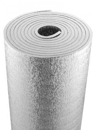 Double Reflective Insulation Roll, Foam Core Radiant Barrier, 15.1mm 48 in x 25 ft, Double-Sided Aluminum Foil EPE Foam Heat Reflective Shield, Thermal Insulation Roll for Window RV Roof
