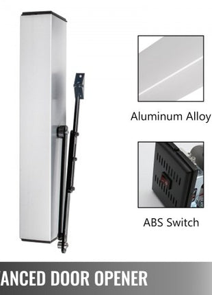 Automatic Door Opener 110-240V, Handicap Door Opener 22 Lbs, 50 W Swing Door Opener, Automatic Swing Door Opener, 120 Degrees Adjustable Aluminum Alloy and Stainless Steel Electric Door Opener