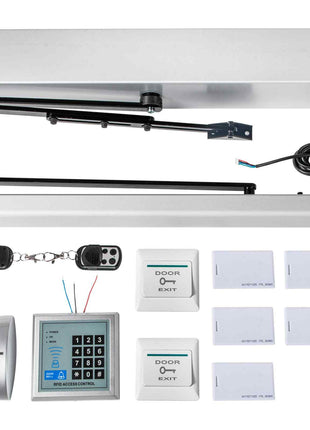 Automatic Door Opener 110-240V, Handicap Door Opener 22 Lbs, 50 W Swing Door Opener, Automatic Swing Door Opener, 120 Degrees Adjustable Aluminum Alloy and Stainless Steel Electric Door Opener