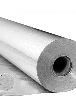 Double Reflective Insulation Roll, Perforated Woven Fabric Radiant Barrier, 0.15mm 48 in x 125 ft, Double-Sided Aluminum Foil Heat Reflective Shield, Thermal Insulation Roll for Window RV Roof