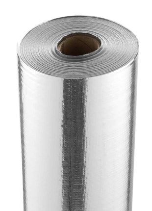 Double Reflective Insulation Roll, Woven Fabric Radiant Barrier, 6.5 Mil 48 in x 250 ft, Aluminum Foil PE Woven Cloth Heat Reflective Shield, Thermal Insulation Roll for Window RV Roof