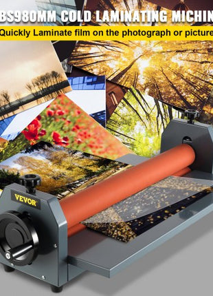 39" 1000MM Manual Cold Roll Laminator Vinyl Photo Film Mounting Laminating Machine