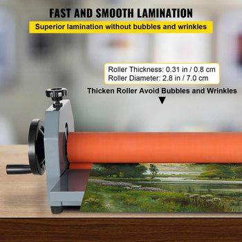 39" 1000MM Manual Cold Roll Laminator Vinyl Photo Film Mounting Laminating Machine