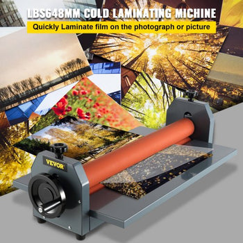 25.5in 648mm Manual Cold Roll Laminator Vinyl Photo Laminating Machine