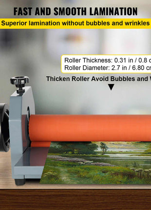 29.5" 750MM Manual Cold Roll Laminator Vinyl Photo Film Mounting Laminating Machine