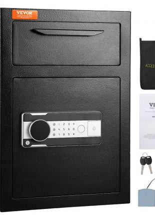 2.5 Cub Depository Safe, Deposit Safe with Drop Slot, Electronic Code Lock and 2 Emergency Keys, 20.27'' x 13.97'' x 13.97'' Business Drop Slot Safe for Cash, Mail in Home, Hotel, Office