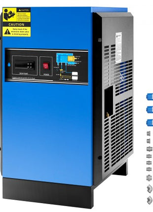 Compressed Air Dryer, 85CFM Refrigerated Air Dryer, 110-120V Industrial Refrigerated Air-Drying System for 15HP & 20HP Compressors - with Color Screen Control Panel and Automatic Drainage