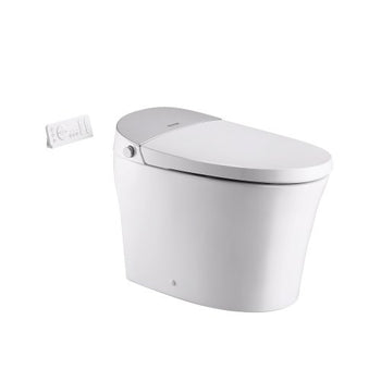 Smart Toilet, Air Drying, Elongated Smart Toilet with Heated Seat, Clean Nozzle and Auto Freshening System, Easy Operated Toilet with Remote Control & LED Digital Display, Fits for  Bathrooms