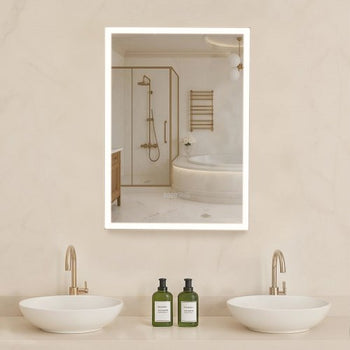 Lighted Medicine Cabinet with Mirror, 20 x 28 in Recessed or Wall Mount, 3 Color Dimmable LED Bathroom Medicine Cabinet with Sensor Light, Adjustable Shelve Storage, Memory Defog Function