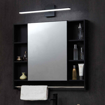 Bathroom Vanity Light Bar, 24.02-Inch, LED Modern Light Fixture Over Mirror, with 360° Rotatable, IP44 Waterproof, 18W, 6000K, Wall Lighting for Bathroom, Living Room, Bedroom, Hallway, Black