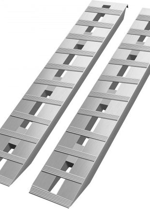 60\'\' X 12\'\' Aluminum Trailer Ramps 6000LBS Total Beavertail Hook End 1 Pair 2 Ramps