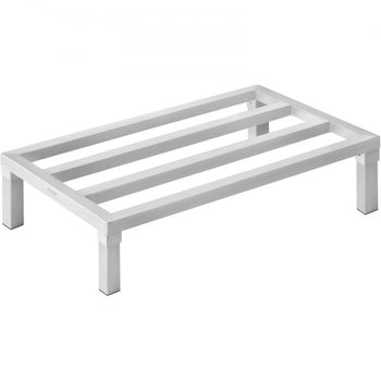 Aluminum Dunnage Rack, 36 x 20 Commercial Food Floor Rack, 8 Off the Floor, 1800 lbs Capacity All-Welded Aluminum Storage Rack, for Storage in Restaurants, Kitchens, Garages and Vehicles