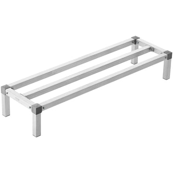 Aluminum Dunnage Rack, 48” x 14” Commercial Food Floor Rack, 8” Off the Floor, 1000 lbs Capacity All-Welded Aluminum Storage Rack, for Storage in Restaurants, Kitchens, Garages and Vehicles