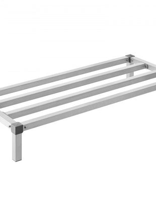 Aluminum Dunnage Rack, 48 x 20 Commercial Food Floor Rack, 8 Off the Floor, 1000 lbs Capacity All-Welded Aluminum Storage Rack, for Storage in Restaurants, Kitchens, Garages and Vehicles