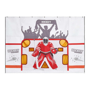 Hockey Shooting Tarp, Shooter Tutor Ice Hockey Goal Practice Target, Tear-proof Premium Net with 7 Holes, Easy Set Up Hockey Net Replacement, Training Equipment for Practicing Shooting Accuracy