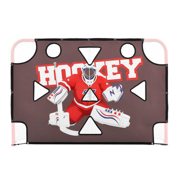 Street Hockey Goalie Shooting Target, Shooter Tutor Ice Hockey Goal Practice Target, Tear-proof Premium Net with 11 Hole, Easy Attach Targets, Training Equipment for Practicing Shooting Accuracy