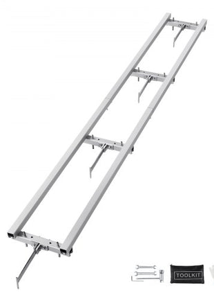 Rail Mill Guide System, 9 ft Milling Guide, 4 Crossbar Kits Chainsaw Mill Rail Guide, Aluminum Adjustable Saw Mill Rail System Work with Chainsaw Mills for Builders and Woodworkers