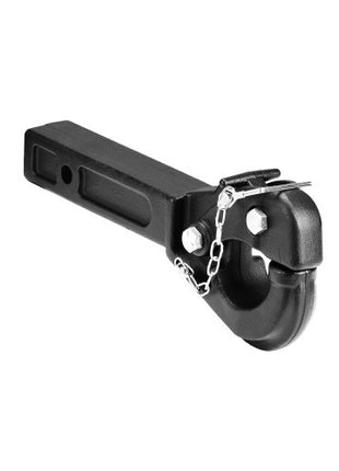 Pintle Hook, 20000 lbs Towing Capacity, Pintle Hitch Receiver for 2-inch Hitch Hook Military Receiver, Fits 2.5 to 3-inch Lunette Ring, 15.6-inch Length, Black Powder Coat, for Various Trailers