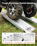 Aluminum Trailer Ramps, 2PCS 39 x 12 in, Heavy-Duty ATV Ramp Set with Anti-Slip Plates, 3000LBS Combined Capacity Loading Ramps for Motorcycles, Lawn Mowers, Farm Tractors, Carts