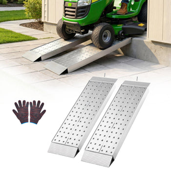 Aluminum Trailer Ramps, 2PCS 39 x 12 in, Heavy-Duty ATV Ramp Set with Anti-Slip Plates, 3000LBS Combined Capacity Loading Ramps for Motorcycles, Lawn Mowers, Farm Tractors, Carts