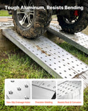Aluminum Trailer Ramps, 2PCS 55 x 12 in, Heavy-Duty ATV Ramp Set with Anti-Slip Plates, 3000LBS Combined Capacity Loading Ramps for Motorcycles, Lawn Mowers, Farm Tractors, Carts