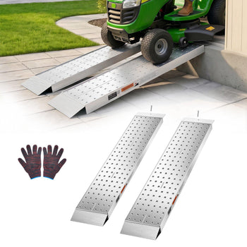 Aluminum Trailer Ramps, 2PCS 55 x 12 in, Heavy-Duty ATV Ramp Set with Anti-Slip Plates, 3000LBS Combined Capacity Loading Ramps for Motorcycles, Lawn Mowers, Farm Tractors, Carts