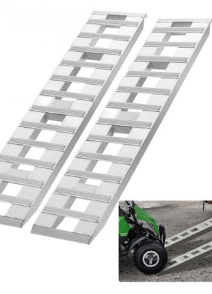 Loading Ramps, 2 Pcs 72 x 15 in, Durable Aluminum and Heavy-Duty Trailer Ramp Set with Anti-Slip Plates, 6000 Lbs Combined Capacity, for Carts, Farm Tractors, ATVs, Lawn Mowers, Motorcycles