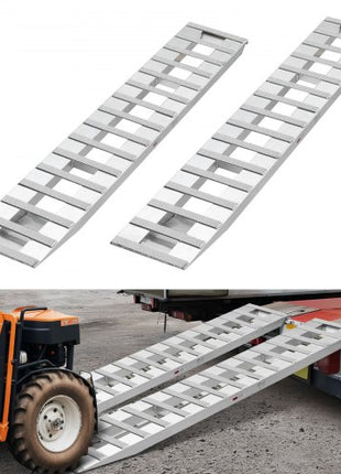 Loading Ramps, 2 Pcs 94 x 15 in, Durable Aluminum and Heavy-Duty Trailer Ramp Set with 16 Anti-Slip Plates, 6000 Lbs Combined Capacity, for Carts, Farm Tractors, ATVs, Lawn Mowers, Motorcycles