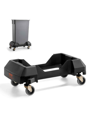Trash Can Dolly, Fit 16/23 Gallon Containers, Slim Trash Can Roller Base with 4 Lockable Wheels, 200lbs Weight Capacity, Heavy Duty Barrel Dolly, Smooth & Quiet Rolling Plastic Bin Dolly