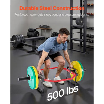 Trap Bar Hex Bar, 2-Inch Hex Barbell, 500 LBS Capacity Shrug Bars, Weightlifting and Strength Training Equipment, Home Gym for Squats, Deadlifts, Shoulder Presses, Red