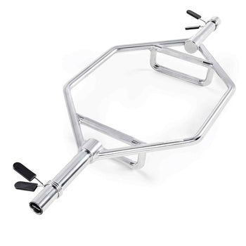 Trap Bar Hex Bar, 2-Inch Hex Barbell, 800 LBS Capacity Shrug Bars with Knurled Grips, Weightlifting and Strength Training Equipment, Home Gym for Squats, Deadlifts, Shoulder Presses, Silver