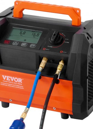 Refrigerant Recovery Machine, 1 HP Dual Cylinder Portable AC Recovery Machine with 3000rpm Brushless Motor, Freon Refrigerant Recycling Tool for Automotive, Air Condition, Household HVAC