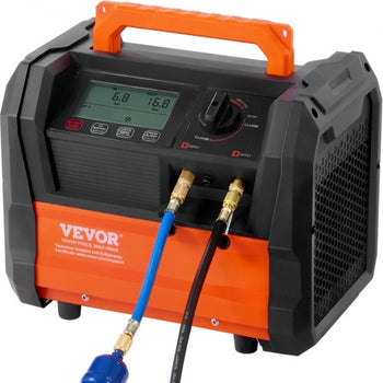 Refrigerant Recovery Machine, 1 HP Dual Cylinder Portable AC Recovery Machine with 3000rpm Brushless Motor, Freon Refrigerant Recycling Tool for Automotive, Air Condition, Household HVAC