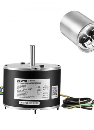 Condenser Fan Motor with Capacitor, 1/8HP 825RPM 208-230V, Replacement for GE Genteq Carrier Bryant Payne 5KCP39KFUA99S D159176P01 X70370245010 X70370245-01 5KCP39GGV570S