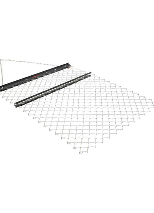 Drag Harrow, 4 x 5 ft Chain Harrow - Made from Q235 Steel, UTV Tractor Attachments for Landscape Leveling or Sod Prepping, Durable Harrow Rake for Gravel Driveway, Farm Field Garden Black