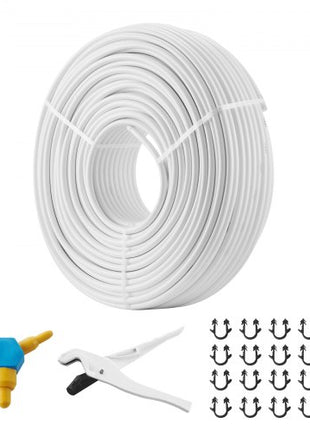 PEX-AL-PEX Tube, 656ft, 5/8'' Diameter Aluminum-Plastic Composite Pipe Oxygen Barrier Radiant Floor PEX Pipe, 0.08'' Thickness Radiant Heat Floor Plumbing Inner Aluminum Layer PEX Tubing Pipe