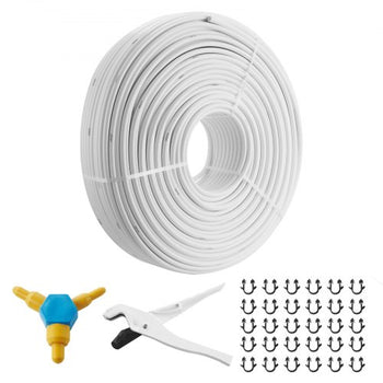 PEX-AL-PEX Tube, 984ft, 5/8'' Diameter Aluminum-Plastic Composite Pipe Oxygen Barrier Radiant Floor PEX Pipe, 0.08'' Thickness Radiant Heat Floor Plumbing Inner Aluminum Layer PEX Tubing Pipe