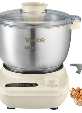 Dough Mixer 5.3 Quart Electric Dough Maker with Ferment Function, for Pizza, Pasta, and Sourdough, 304 Stainless Steel Bowl, Timer, Face-up Control Panel, Household Dough Kneading Machine