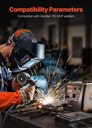 100Amp Spool Gun with 10FT Cable, Compatible with Hobart Handler 210 MVP Mig Welders, Suitable for 0.023", 0.030" and 0.035" Flux Core/Solid/Aluminum Welding Wires