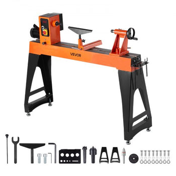 Woodworking Lathe, 2 HP, Wood Lathe Machine with 0 to 3200 RPM Variable Speed, 18 x 40 in Workbench, Brushless DC Motor, Cast Iron Body, Tool Rest, for Medium to Large Projects Woodworking