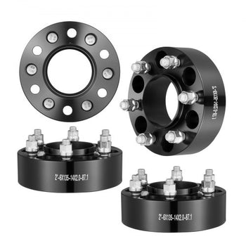 Wheel Spacers, 2" 6"x5.3" Wheel Adapters, 6 Lug Forged Spacer, 87.1 mm Bore Hubcentric M14 x2 Studs Spacers, Fit for Ford  Expedition, F150, Lincoln Navigator, 4 PCS Black