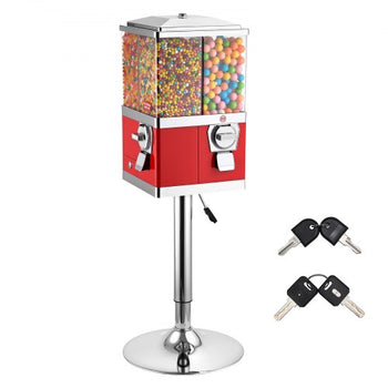 Candy Vending Machine, Four Compartment Candy Vending Machine with Stand, Gumball & Candies Vendings Machines with Adjustable Height, Vintage Candies Dispenser for Shop, Arcade, Family Gathering