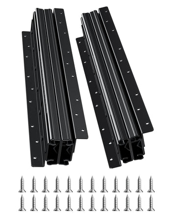 Undermount Drawer Slides, 16 inch, Full Extension Ball Bearing Under Stair Cabinet Rails, 260 LB Load Capacity Heavy Duty Bottom Stair Cabinet Glides Track Runners,for DIY Replacement, Black