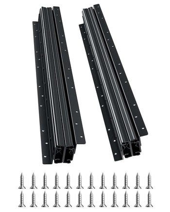 Undermount Drawer Slides, 24 inch, Full Extension Ball Bearing Under Stair Cabinet Rails, 260 LB Load Capacity Heavy Duty Bottom Stair Cabinet Glides Track Runners,for DIY Replacement, Black