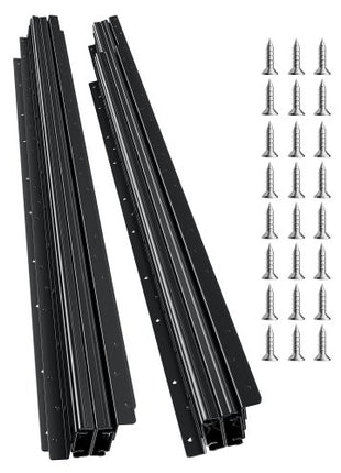 Undermount Drawer Slides, 40 inch, Full Extension Ball Bearing Under Stair Cabinet Rails, 260 LB Load Capacity Heavy Duty Bottom Stair Cabinet Glides Track Runners,for DIY Replacement, Black