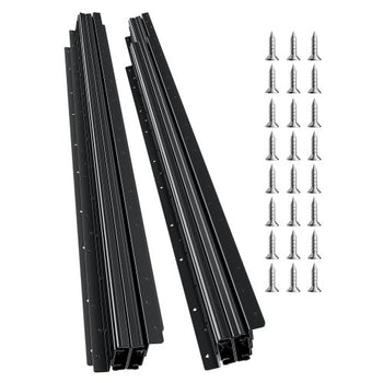 Undermount Drawer Slides, 40 inch, Full Extension Ball Bearing Under Stair Cabinet Rails, 260 LB Load Capacity Heavy Duty Bottom Stair Cabinet Glides Track Runners,for DIY Replacement, Black