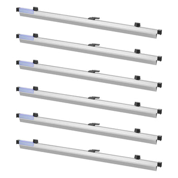 Blueprint Clamps, 30 Inches, Blueprint Hanging Clips Binding Strips, Aluminum Construction, Large Document Storage, for Blue Print, Maps, Construction Paper Poster Plans Drawings Arts, Pack of 6