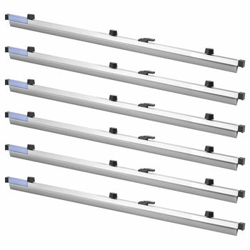 Blueprint Clamps, 36 Inches, Blueprint Hanging Clips Binding Strips, Aluminum Construction, Large Document Storage, for Blue Print, Maps, Construction Paper Poster Plans Drawings Arts, Pack of 6