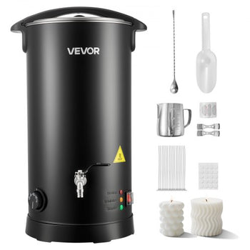 Wax Melter for Candle Making, 15.9 Qts, Fast and Even Heating, with Easy Pour Spout and Temperature Control, Hourglass Base for Non-Stick Smooth Flow, Wax Melting Pot for Making Candles Soaps